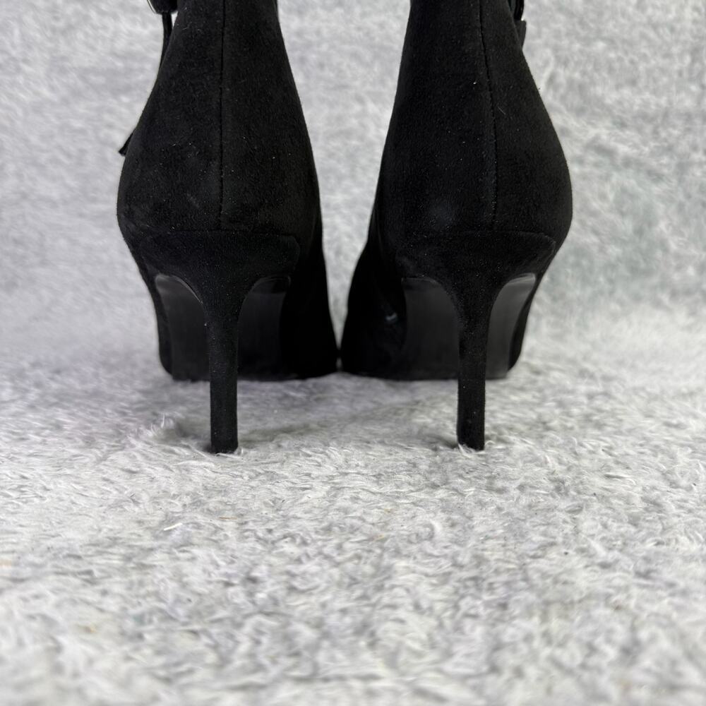 Steve Madden Layan Ankle Boot Women's Black Suede Size 11 Pointed Toe Bootie - Picture 4 of 12